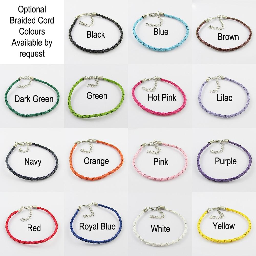 10 Player Set 3D Netball 2025 Charm Bracelet Braided Cord Team Gifts Pick Colour