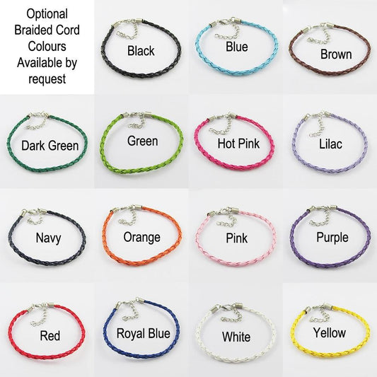 10 Player Set 2025 I Love NETBALL Charm Braided Bracelet Sports Team Gift