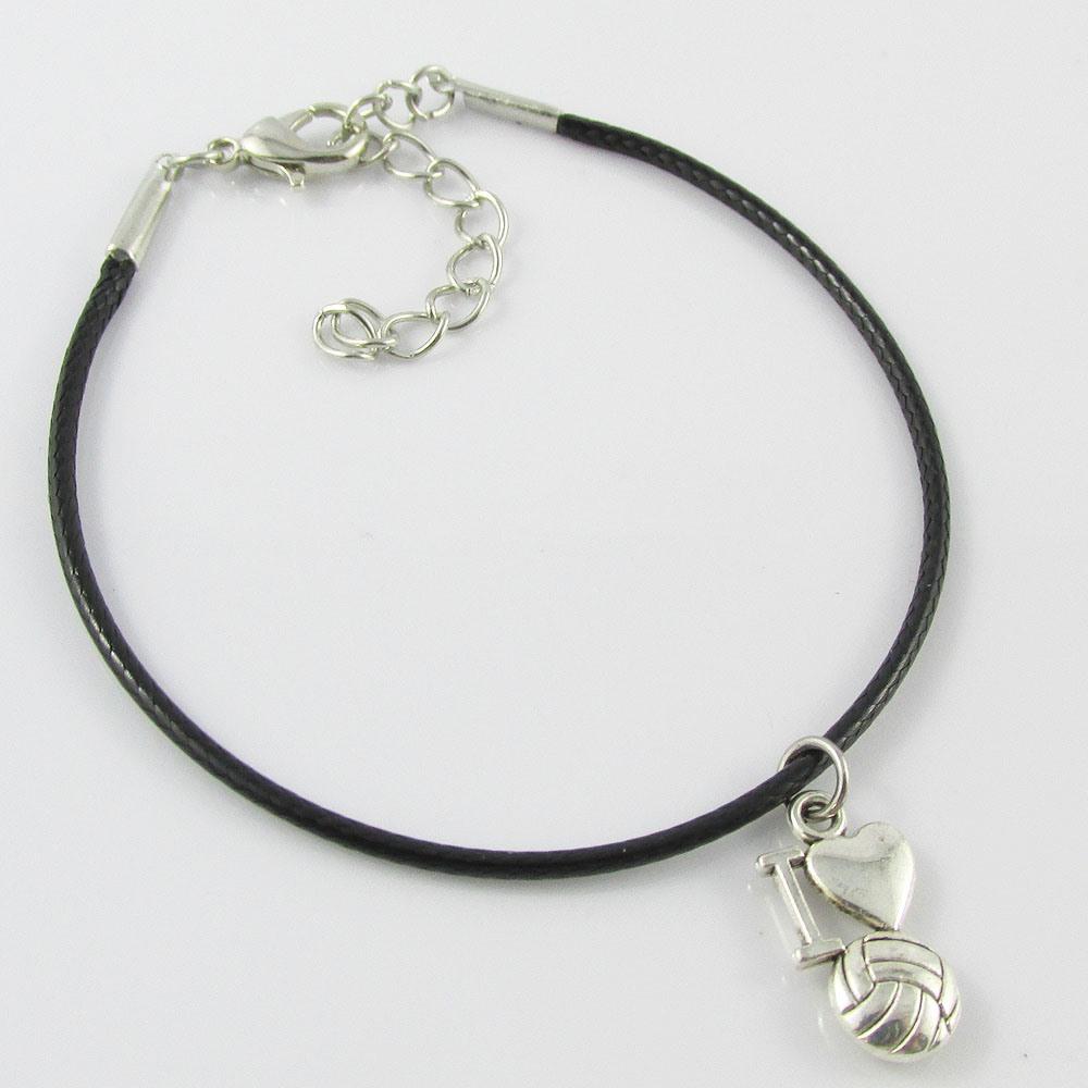 I Love Netball Charm Bracelet Sports Team Gift Select Colour