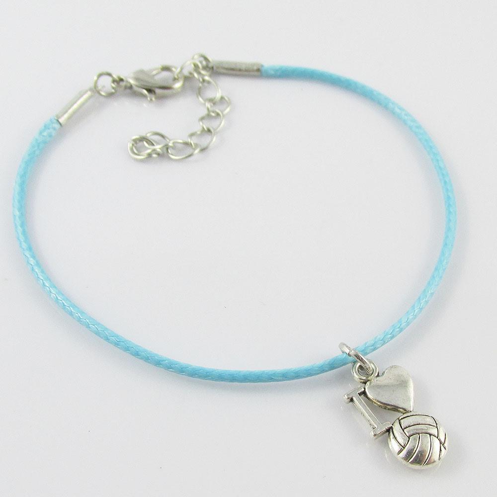 I Love Netball Charm Bracelet Sports Team Gift Select Colour