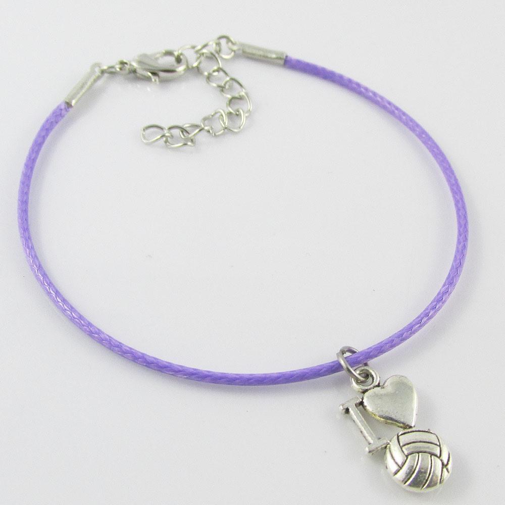 I Love Netball Charm Bracelet Sports Team Gift Select Colour