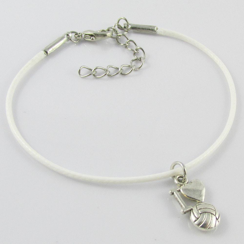 I Love Netball Charm Bracelet Sports Team Gift Select Colour