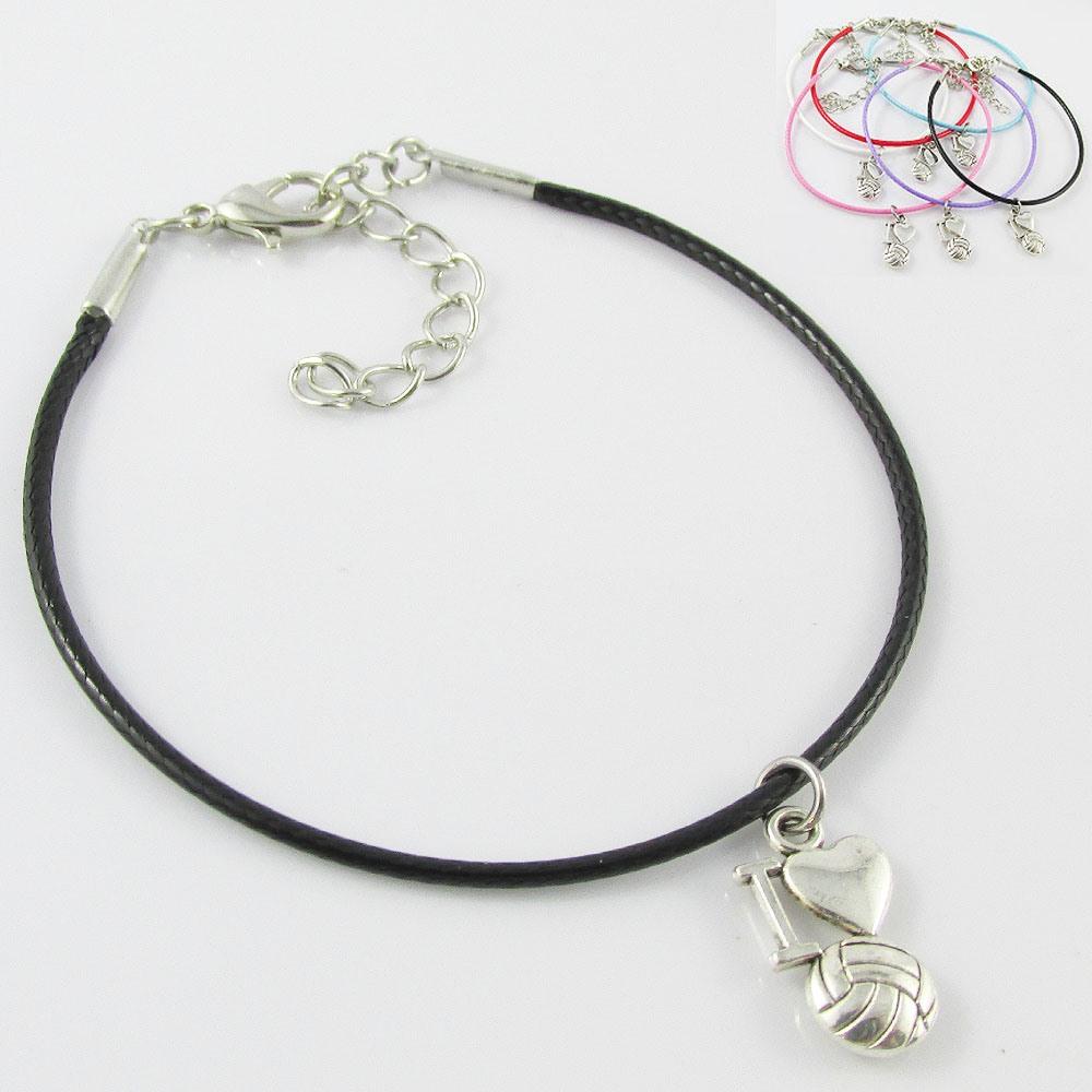 I Love Netball Charm Bracelet Sports Team Gift Select Colour