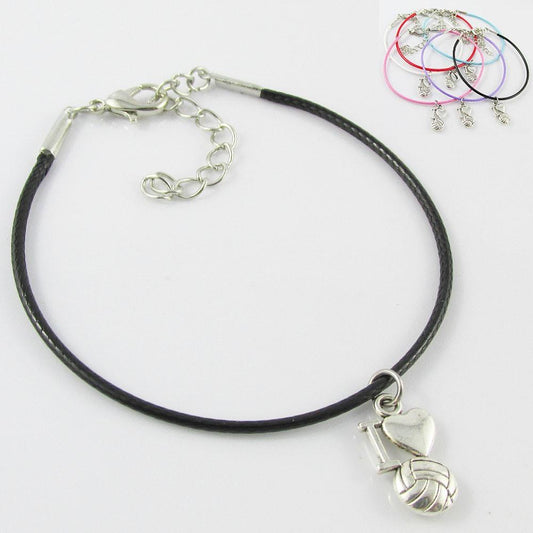I Love Netball Charm Bracelet Sports Team Gift Select Colour