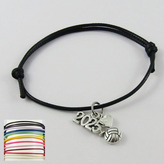Adjustable 2025 I Love NETBALL Charm Bracelet Sports Team Gift