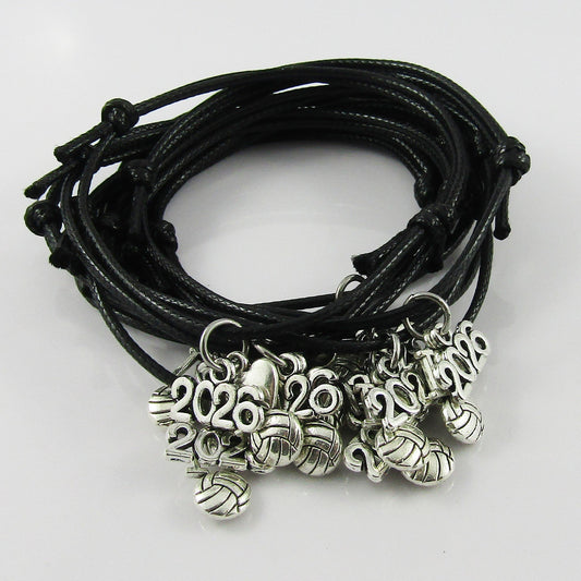 10 Player Set Adjustable 2026 I Love NETBALL Charm Bracelet Sports Team Gift