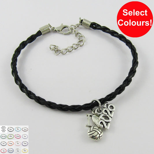 25 Player Set 2026 I Love NETBALL Charm Braided Bracelet Sports Team Gift