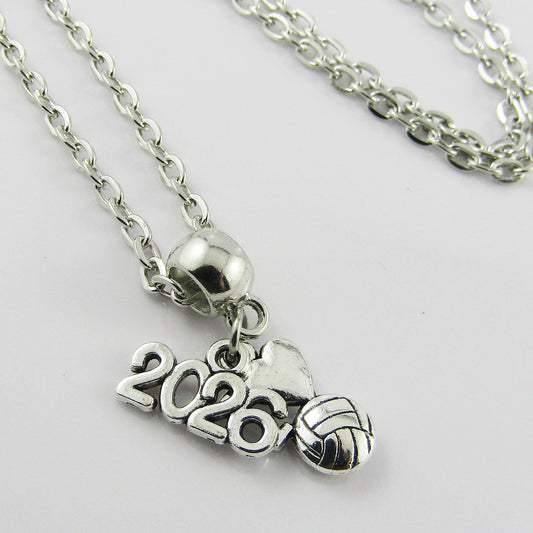 Set of 12 I Love Netball 2026 Charm Necklace Coach Sport Team End Of Season Gift