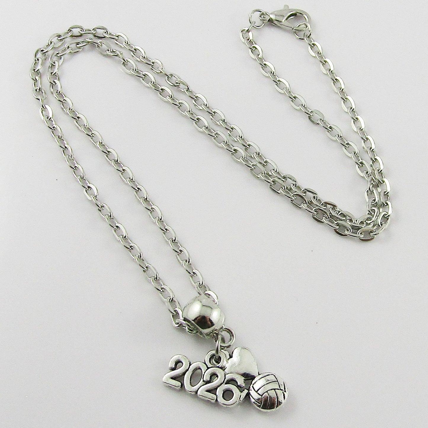 2026 I Love Netball Charm Necklace 45cm Coach Sports Team End Of Season Gift