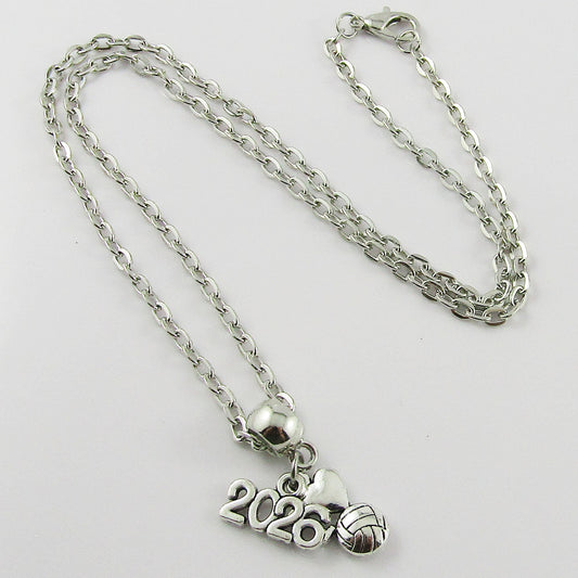 2026 I Love Netball Charm Necklace 45cm Coach Sports Team End Of Season Gift