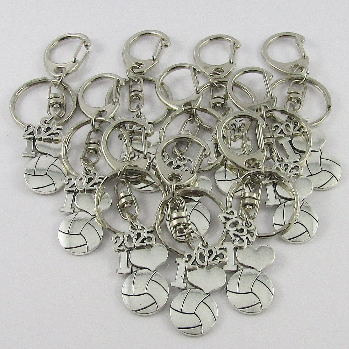 2025 I Love Netball Charm Keychain Bag Tag Team Set of 12 End Of Season Gift