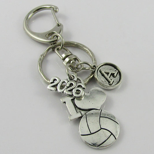 2026 I Love Netball Charm Keychain Bag Tag Personalised Team Gift Pick Initial