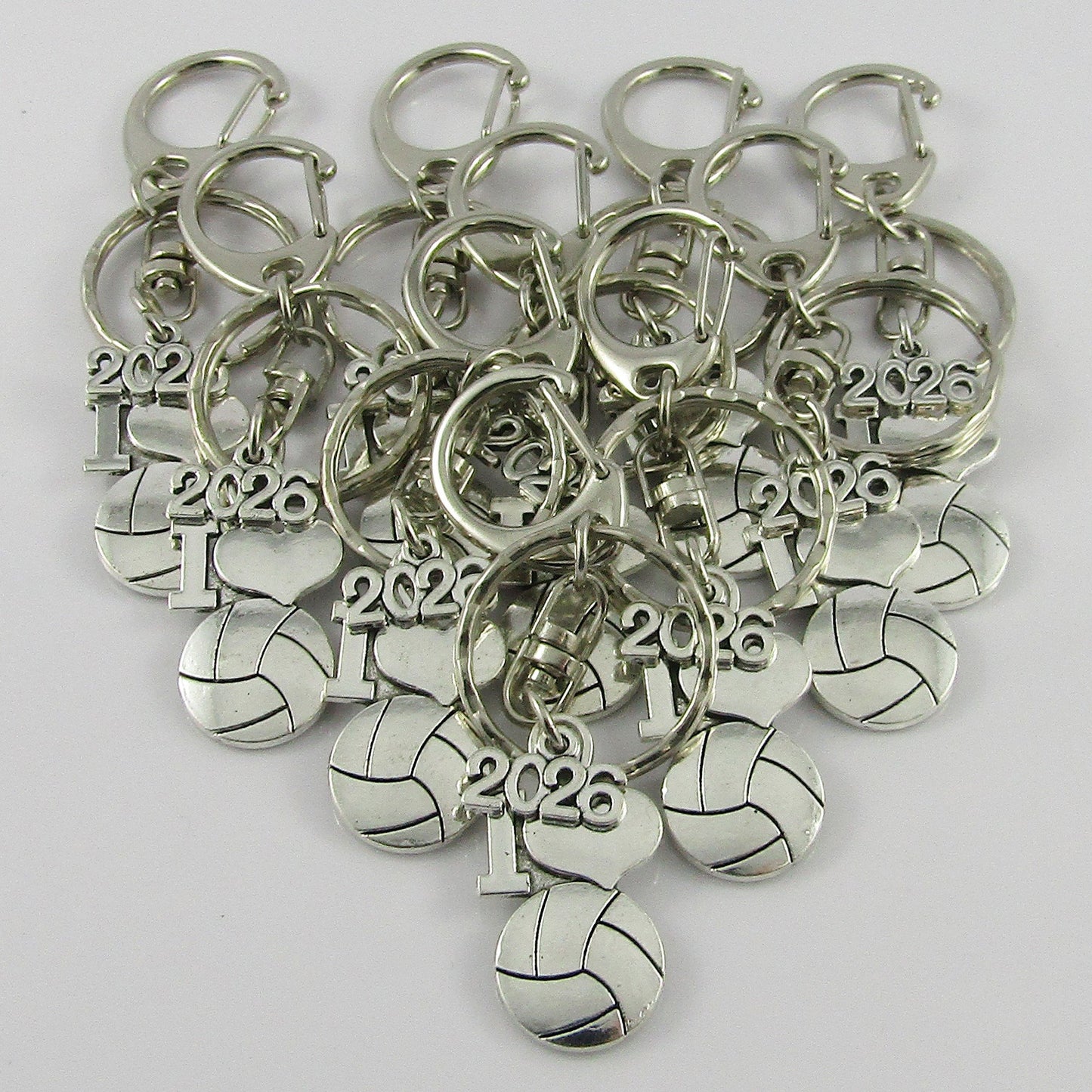 2026 I Love Netball Charm Keychain Bag Tag Team Set of 12 End Of Season Gift