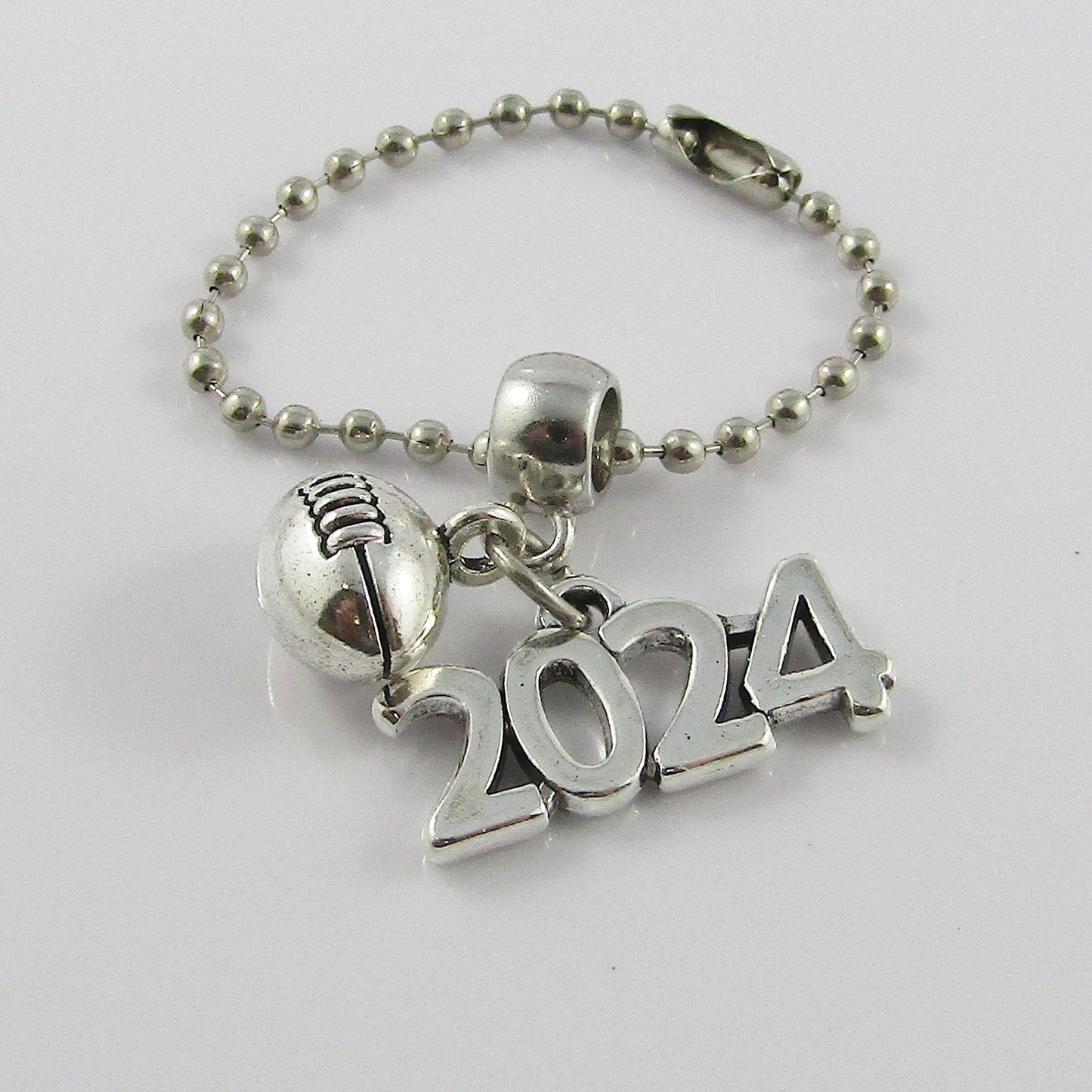 2024 3D Football Charm Bag Tag Zipper Pull Team Set of 20 End Of Season Gift