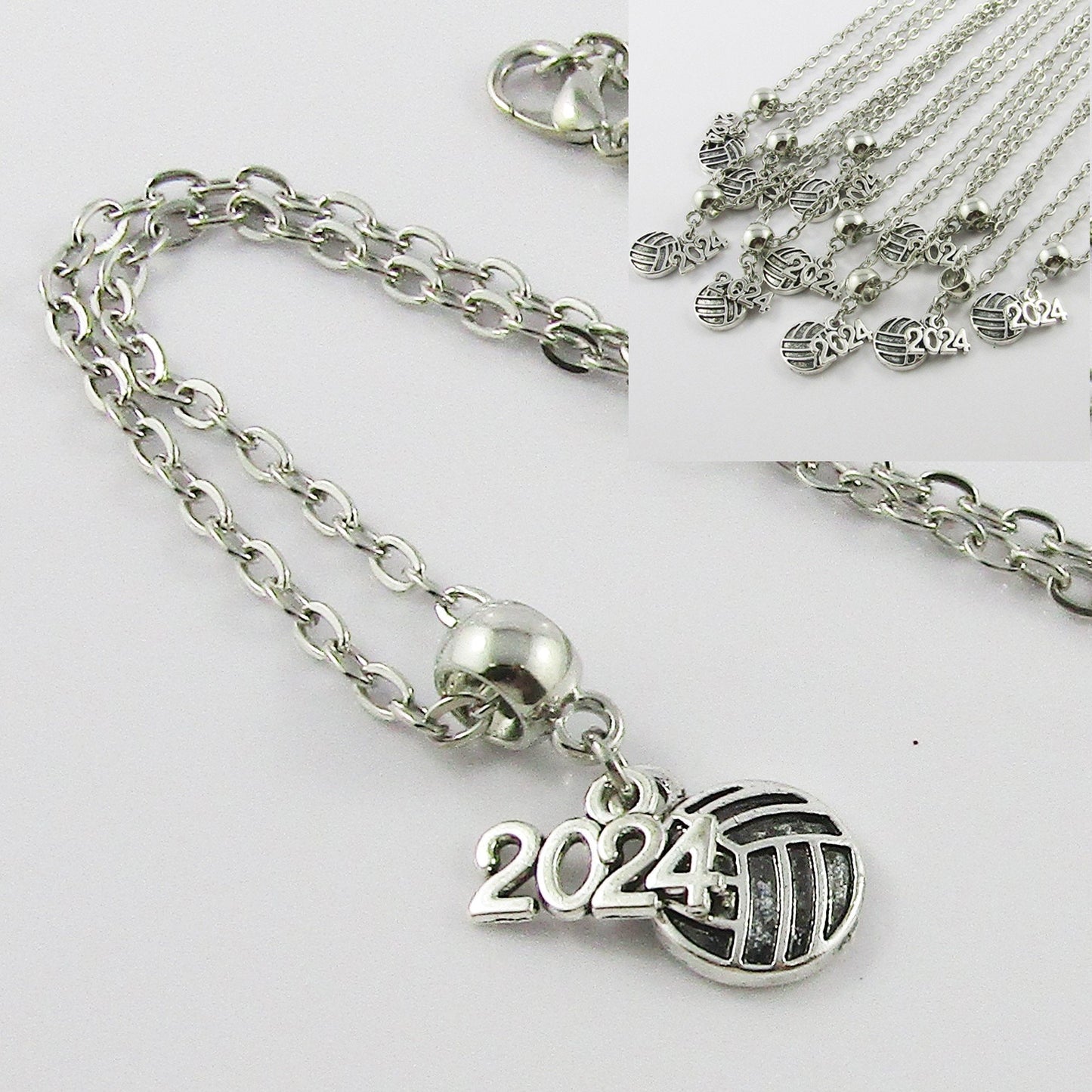 2024 Netball Charm Necklace 45cm Coach Sport Team Set of 10 End Of Season Gift