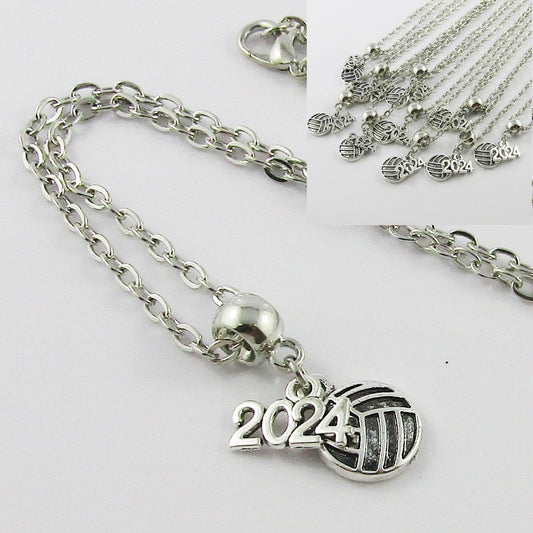 2024 Netball Charm Necklace 45cm Coach Sport Team Set of 10 End Of Season Gift
