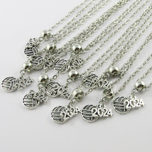 2024 Netball Charm Necklace 45cm Coach Sport Team Set of 10 End Of Season Gift