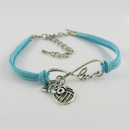 Infinity Love 2026 NETBALL Charm Bracelet Sport Player Coach Gift Pick Colour