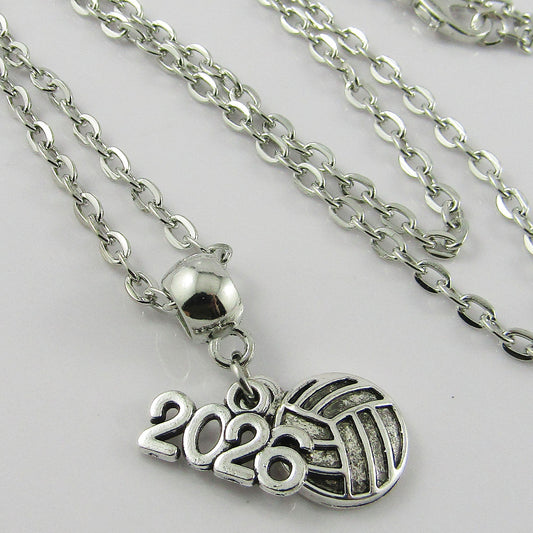 2025 Netball Charm Necklace 45cm Volleyball Coach Sport End Of Season Gift