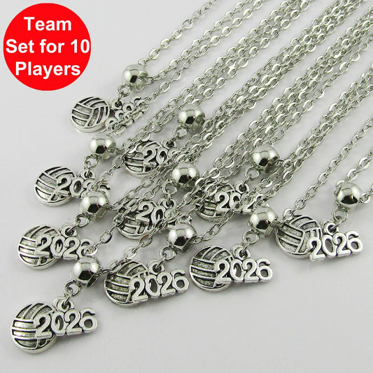 2026 Netball Charm Necklace 45cm Coach Sport Team Set of 10 End Of Season Gift