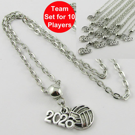 2026 Netball Charm Necklace 45cm Coach Sport Team Set of 10 End Of Season Gift