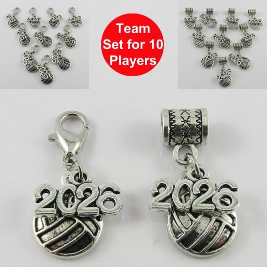 2026 Netball Charm Sports Coach Gift Team Set of 10 Pick European Bail or Clip