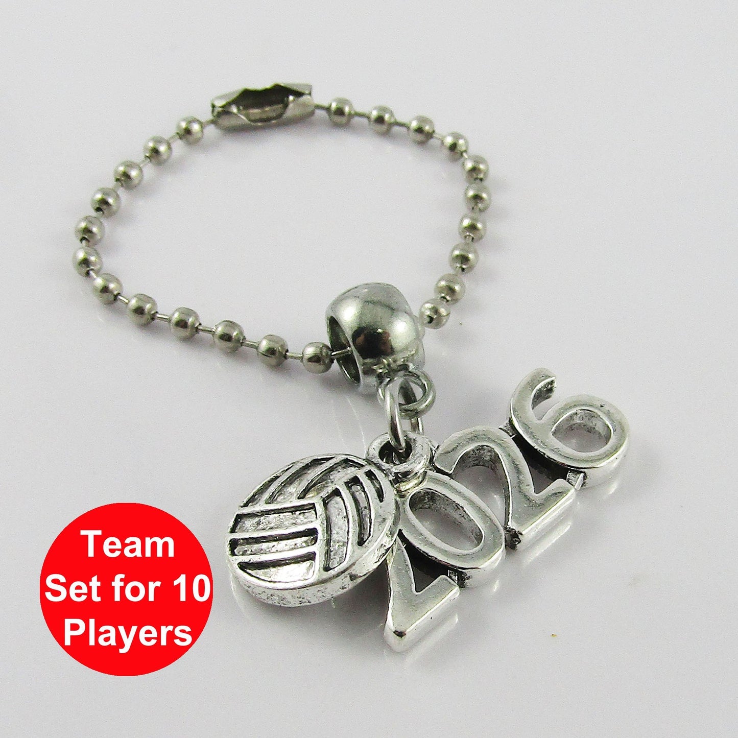 2026 Netball Charm Bag Tag Zipper Pull Team Set of 10 End Of Season Gift