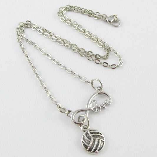Infinity Love Netball Charm Necklace 50cm Coach Sports Team End Of Season Gift