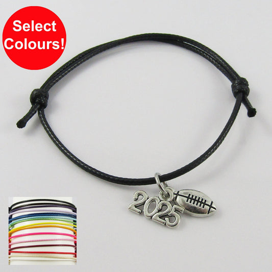 2025 FOOTBALL Charm Bracelet Adjustable Unisex 22 player Team Set Select Colour