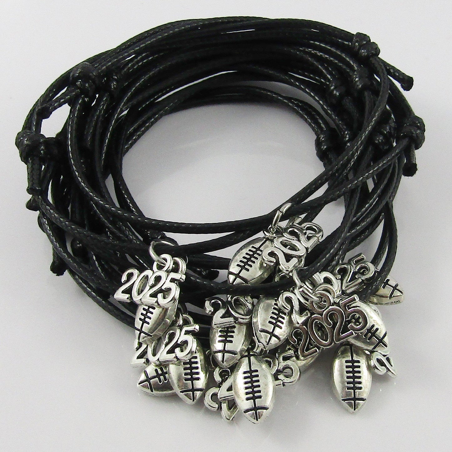 2025 FOOTBALL Charm Bracelet Adjustable Unisex 22 player Team Set Select Colour