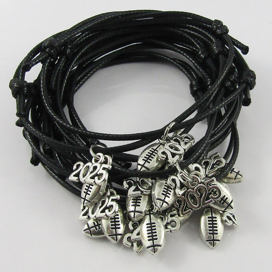 2025 FOOTBALL Charm Bracelet Adjustable Unisex 22 player Team Set Select Colour