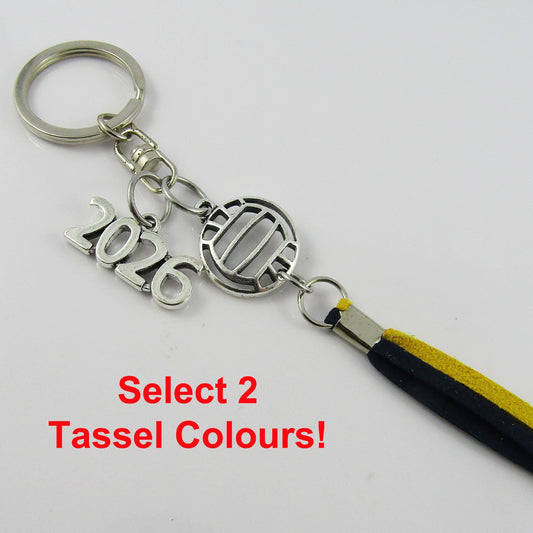 2026 Netball Charm Keychain Bag Tag Coach Sports Gift Select Tassel Colours