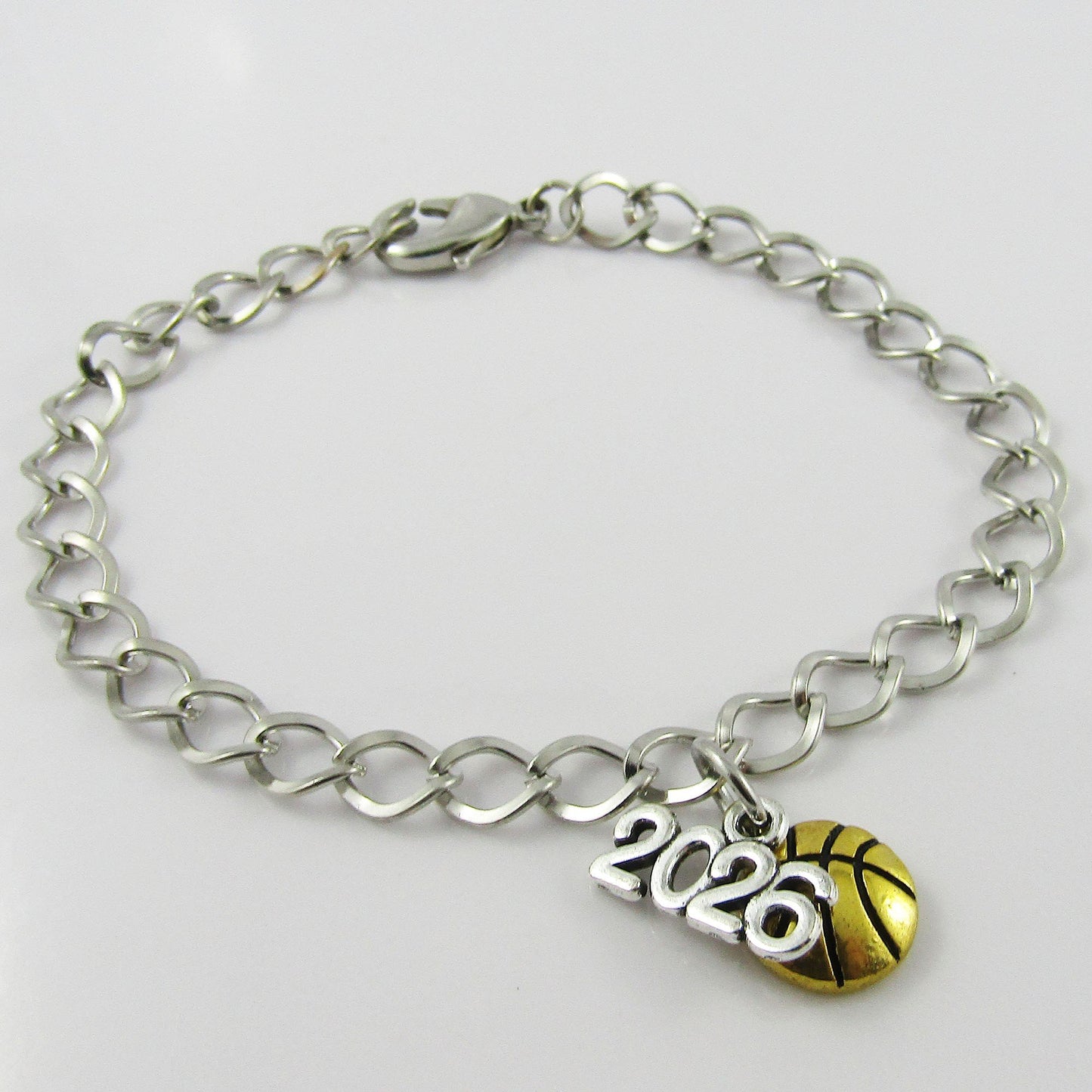 BASKETBALL 2026 Sport Charm Bracelet Coach Team End of Season Sports Team Gift