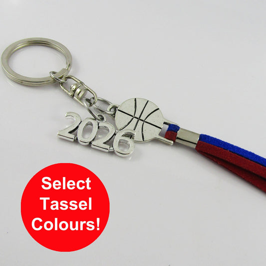 2026 Basketball Team Set of 12 Keychain Coach Sports Gift Select Tassel Colours