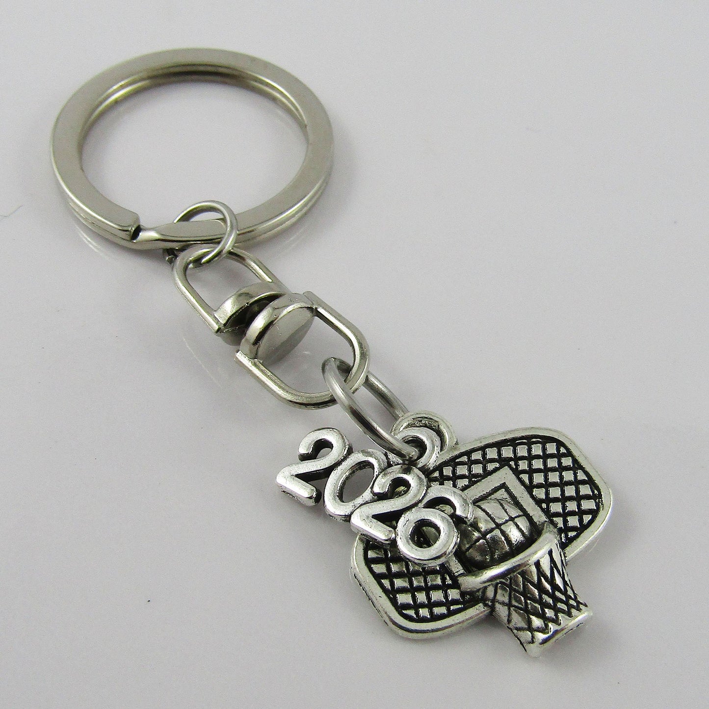 BASKETBALL Hoop 2026 Charm Keychain Coach Sports Season End Gift