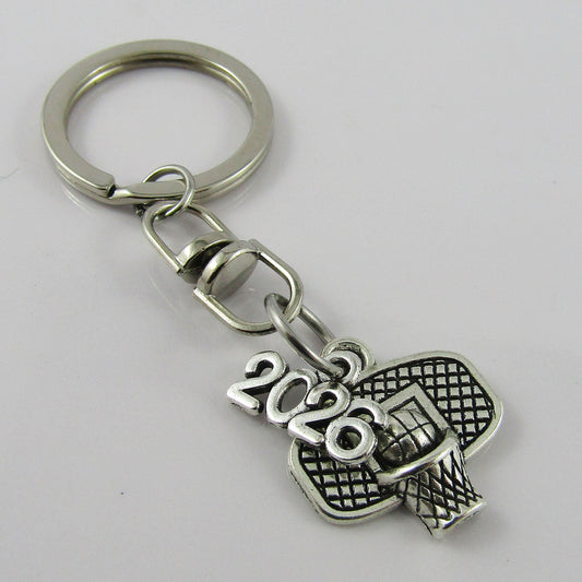 BASKETBALL Hoop 2026 Charm Keychain Coach Sports Season End Gift