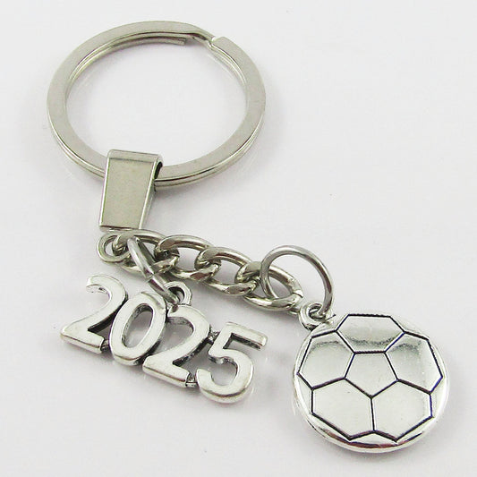 2025 Soccer ball Charm Keychain 90mm Coach Sports End Of Season Gift