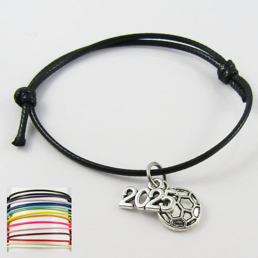 2025 SOCCER Charm Bracelet Adjustable Unisex Sports Team Gift Pick Colour