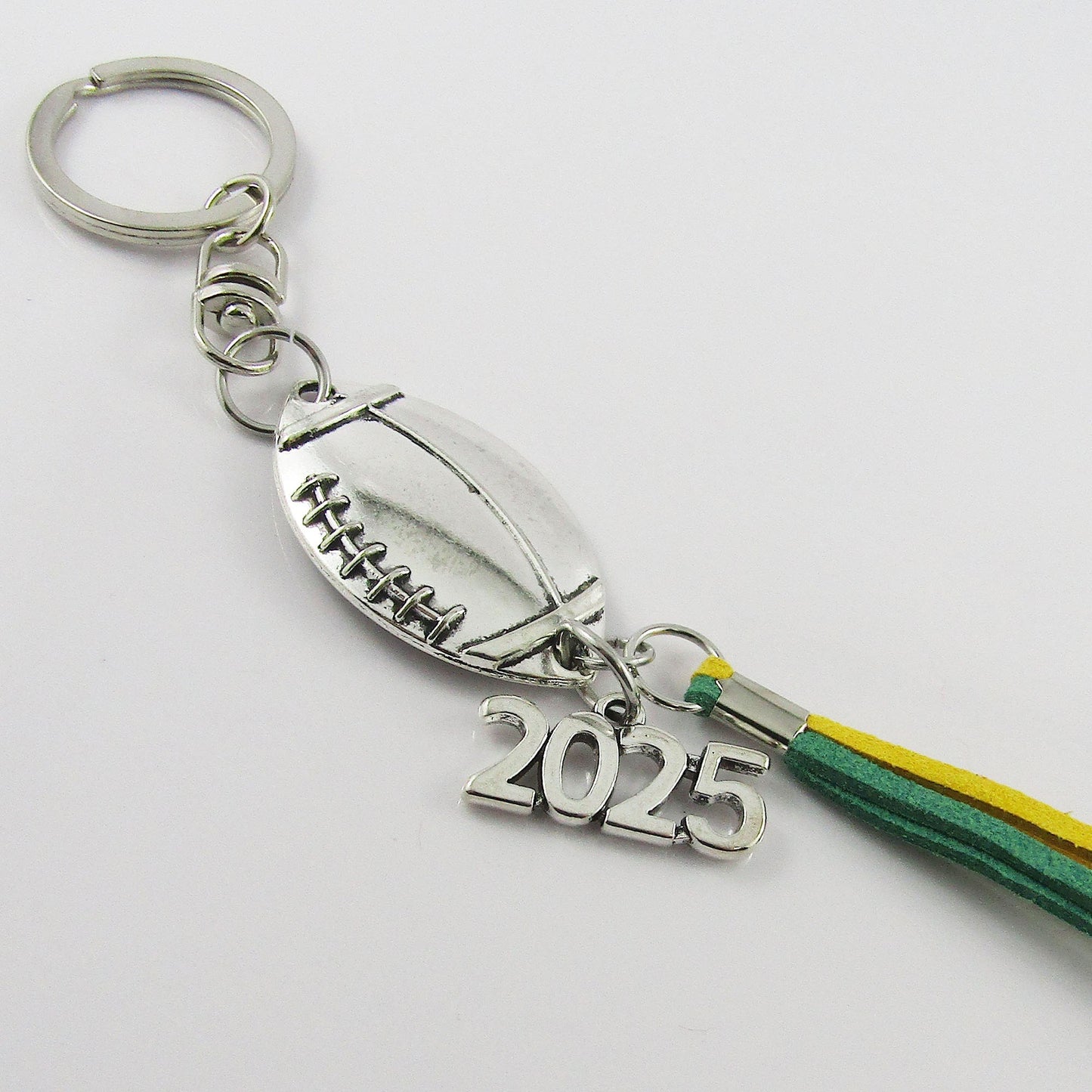 2025 Football Charm Keychain Bag Tag Coach Sports Gift Select Tassel Colours