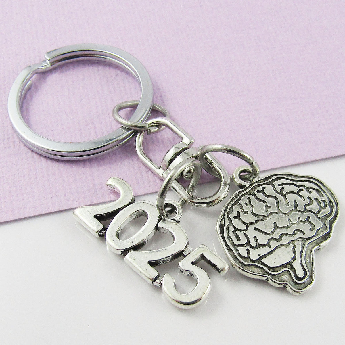 2026 Brain Cerebrum Charm Keychain 70mm Psychology Graduation Student Gift
