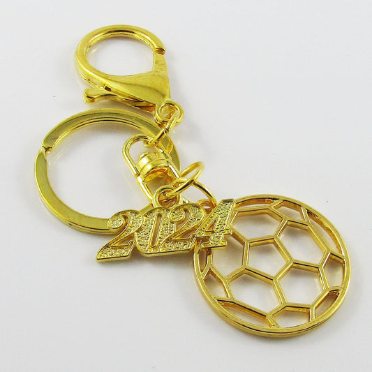 2024 Soccer Charm Keychain Keyring 95mm Sports Coach End Of Season Gift
