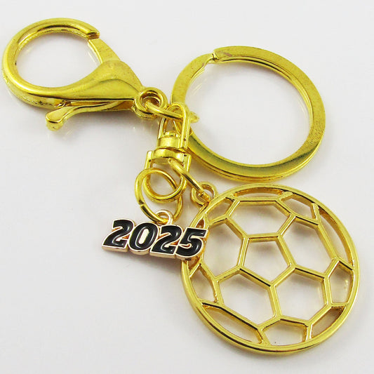 2025 Soccer Charm Keychain Keyring 95mm Sports Coach End Of Season Gift