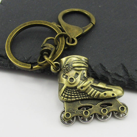 Two Tone Rollerblade Charm Keychain 100mm Coach Sports Gift