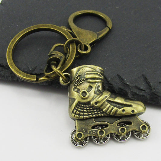 Two Tone Rollerblade Charm Keychain 100mm Coach Sports Gift