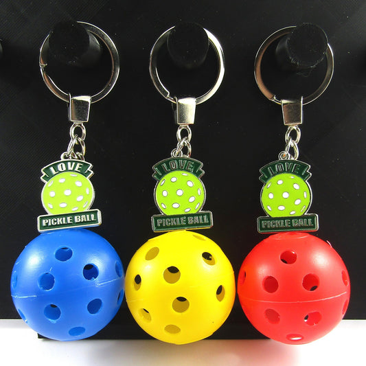 Love Pickleball Charm Keychain 115mm Coach End Of Season Gift Blue Gold or Red