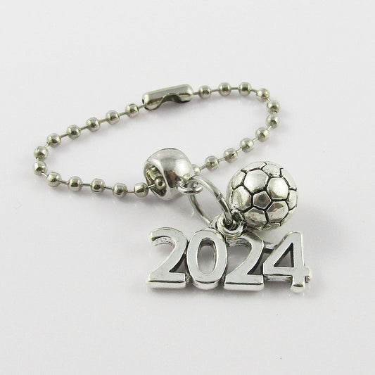 2024 3D Soccer Ball Charm Bag Tag Zipper Pull Team Set of 12 End Of Season Gift