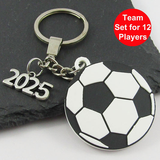 2025 Soccer Ball Charm Keychain 115mm Coach Sports End Of Season Gift Team of 12