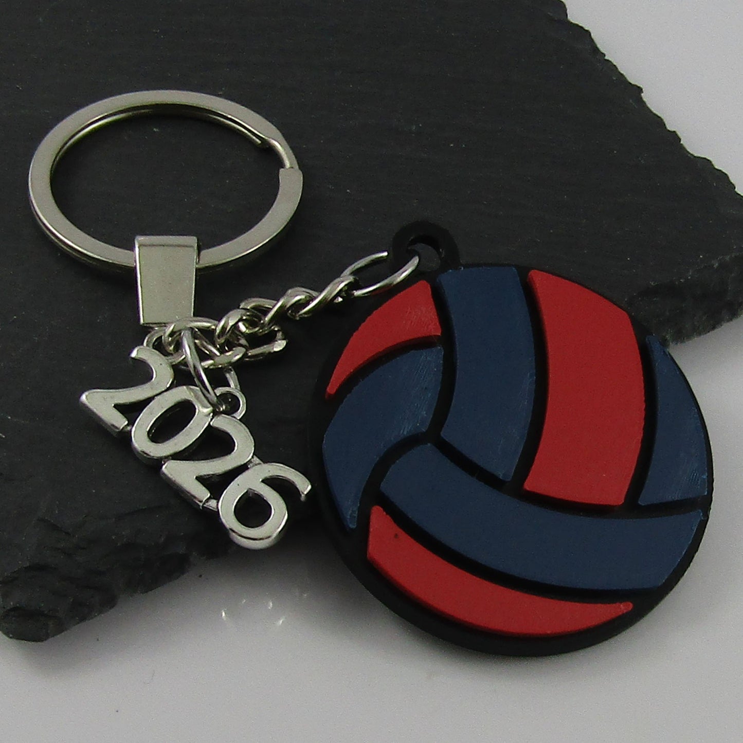2026 Netball Charm Keychain 115mm Coach Sports End Of Season Gift Red Blue