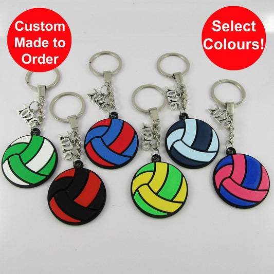 2026 Netball Charm Keychain 115mm Coach Sports End Of Season Gift Select Colours