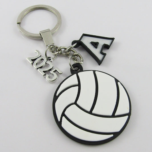Personalised 2025 Netball Charm Keychain 115mm Coach Sports Gift Select Initial